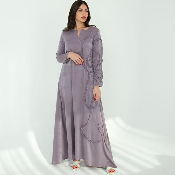 cotton suede modest dress