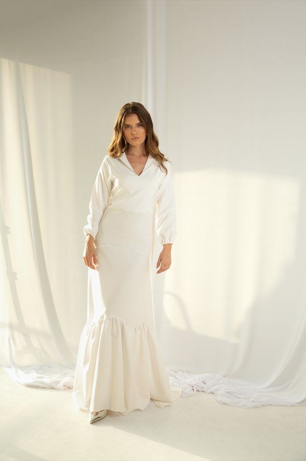 maxi off-white dress