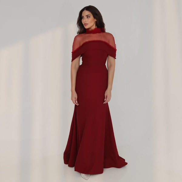 High-Neck Maxi Gown